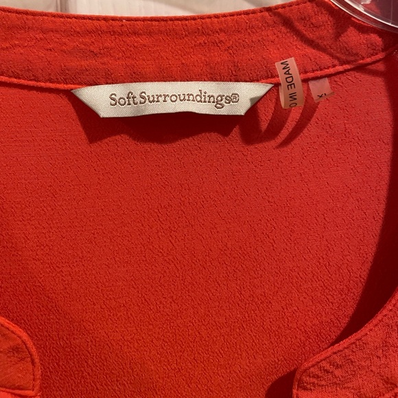 Soft Surroundings Orange Tunic Top. Size XL - Picture 3 of 10